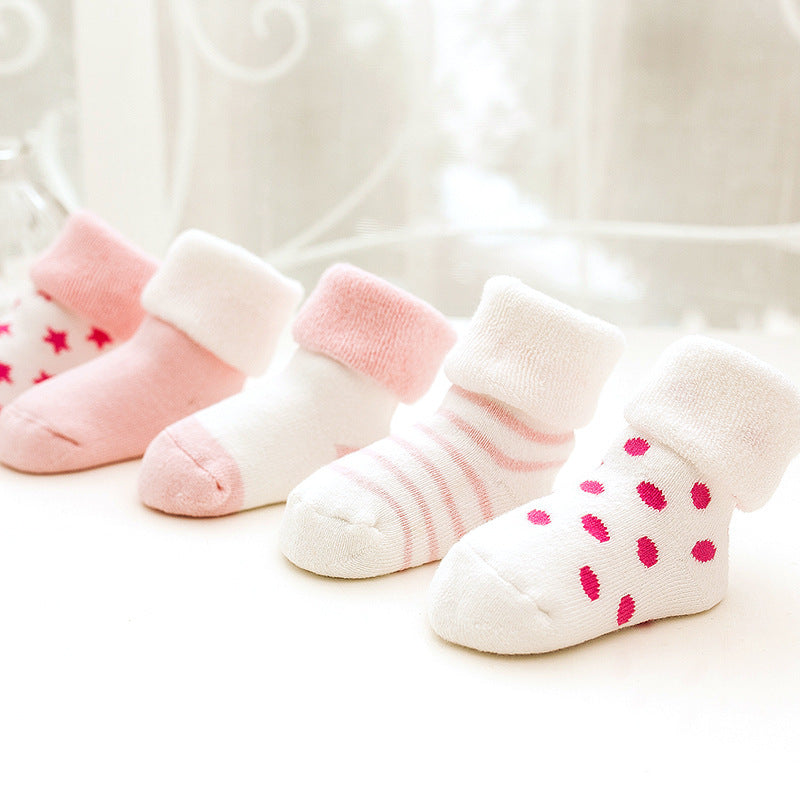 Autumn and winter thick warm children's socks terry cute tube socks men and women baby socks baby socks