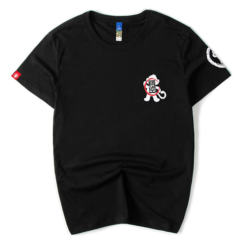 Printed personality couple T-shirt men