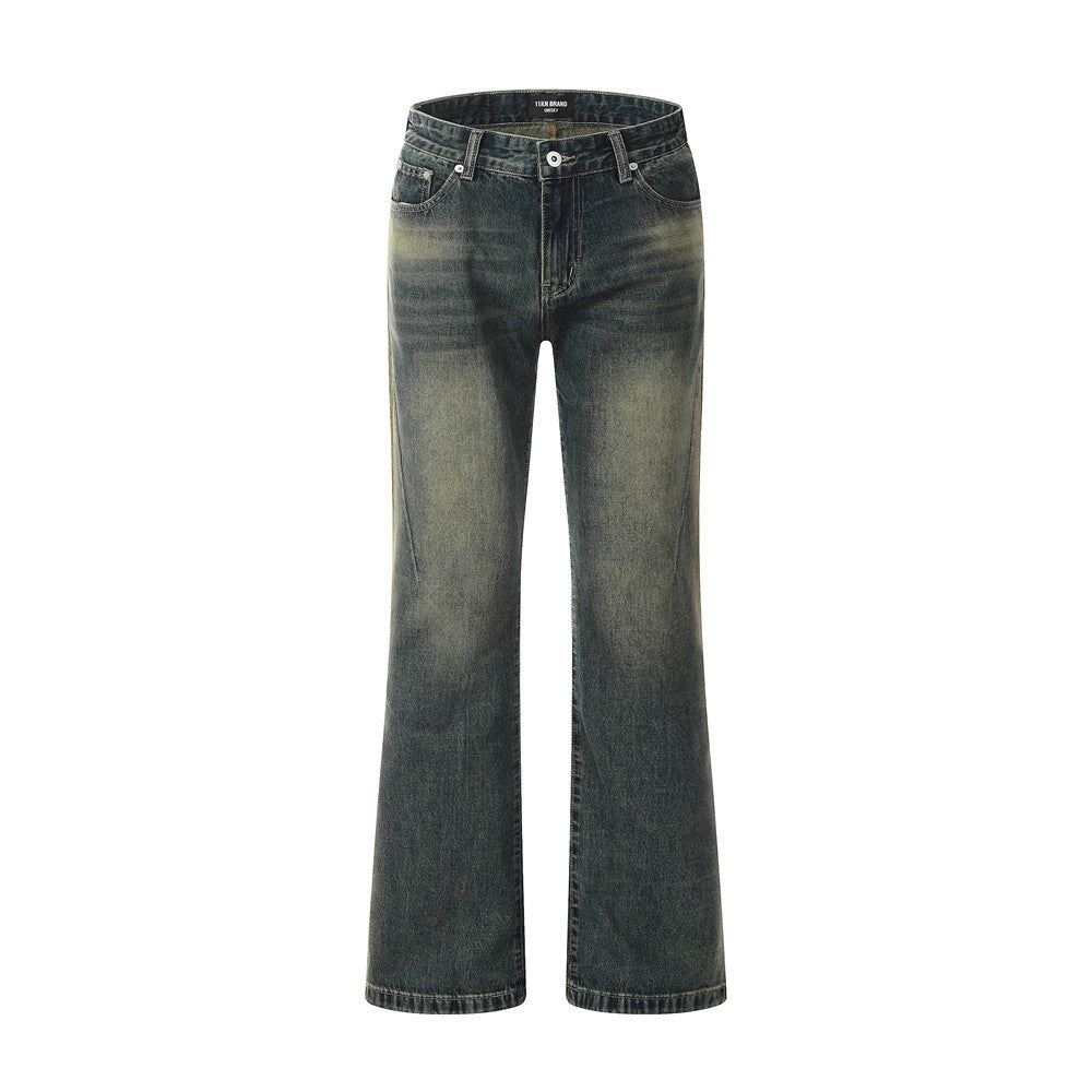 Washing Horn Denim Trousers For Men