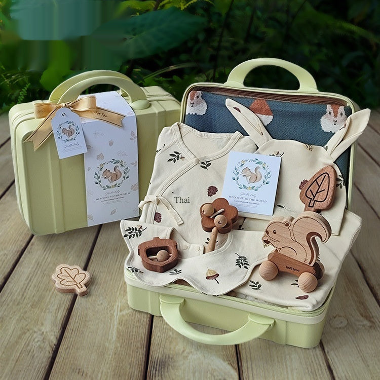 Baby Gift Package Baby Men And Women Little Squirrels Suitcase