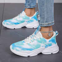 Casual Flower Sneakers Flat Large Size Upturned Lace-up