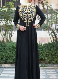 Print gown long dress