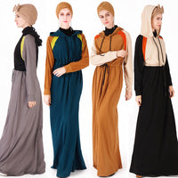 Ankle-length hooded athletic gown for women