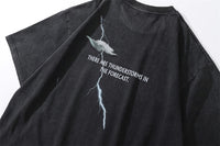 Devil Print Washed T-shirt Men