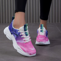 Casual Flower Sneakers Flat Large Size Upturned Lace-up