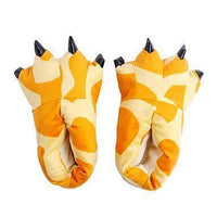 Winter Soft Warm Dinosaur Paw Funny Slippers for Men Women Kids Parent-child Home House Slipper Shoes Room Cotton Shoes