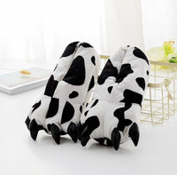 Winter Soft Warm Dinosaur Paw Funny Slippers for Men Women Kids Parent-child Home House Slipper Shoes Room Cotton Shoes