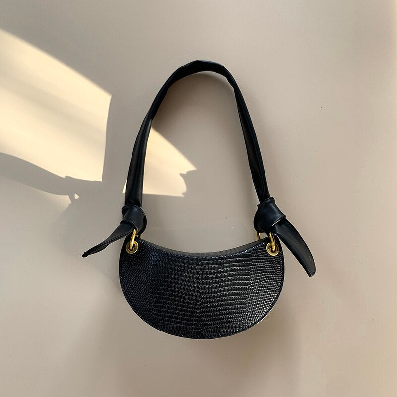 One-shoulder armpit bag women bag all-match crescent bag