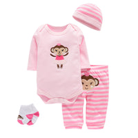 Four-piece Baby Romper Suit for Men and Women
