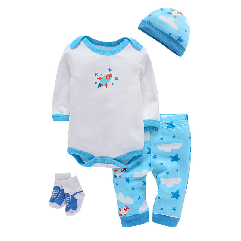 Four-piece Baby Romper Suit for Men and Women