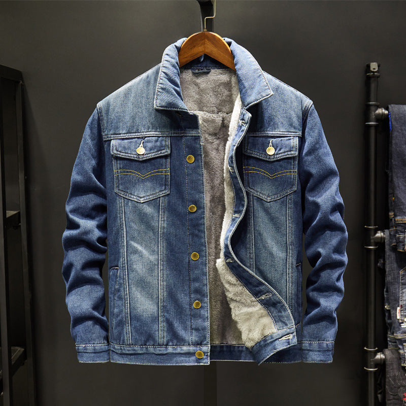 Denim Jacket Men Korean Gown Trend Denim Jacket Men's Top Clothes Casual Jacket - JOVARK