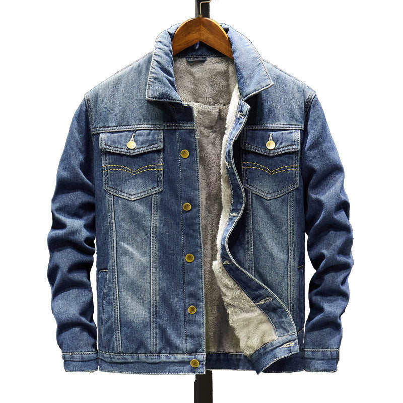 Denim Jacket Men Korean Gown Trend Denim Jacket Men's Top Clothes Casual Jacket - JOVARK