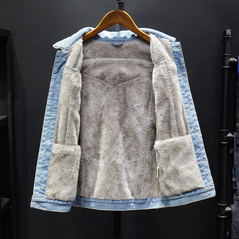 Denim Jacket Men Korean Gown Trend Denim Jacket Men's Top Clothes Casual Jacket - JOVARK