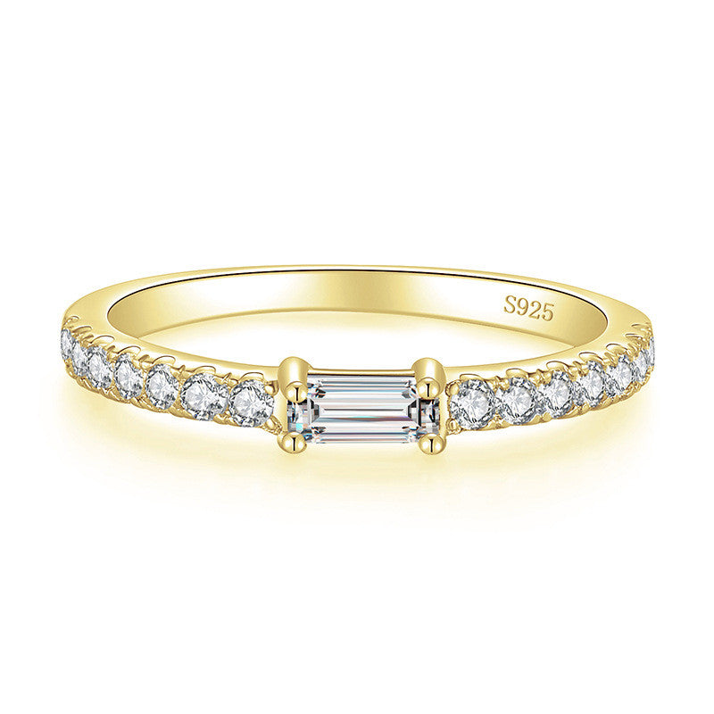 925 Silver Light Luxury Micro-inlaid European And American Internet Celebrity Popular Ring