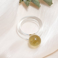 Tortoiseshell Diamond Acrylic Cold Wind Resin Ring