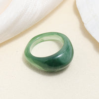 Tortoiseshell Diamond Acrylic Cold Wind Resin Ring