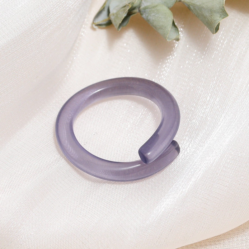 Tortoiseshell Diamond Acrylic Cold Wind Resin Ring