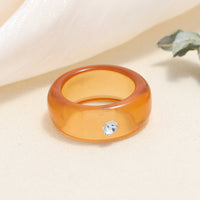 Tortoiseshell Diamond Acrylic Cold Wind Resin Ring