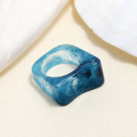 Tortoiseshell Diamond Acrylic Cold Wind Resin Ring