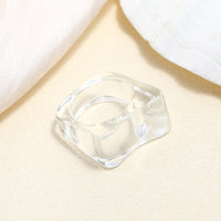 Tortoiseshell Diamond Acrylic Cold Wind Resin Ring