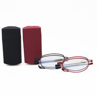 Folding reading glasses
