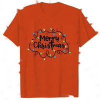 Men T-Shirt Christmas Lights Graphic Party T