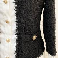 Stitching lion button shirt jacket jacket