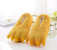 Winter Soft Warm Dinosaur Paw Funny Slippers for Men Women Kids Parent-child Home House Slipper Shoes Room Cotton Shoes