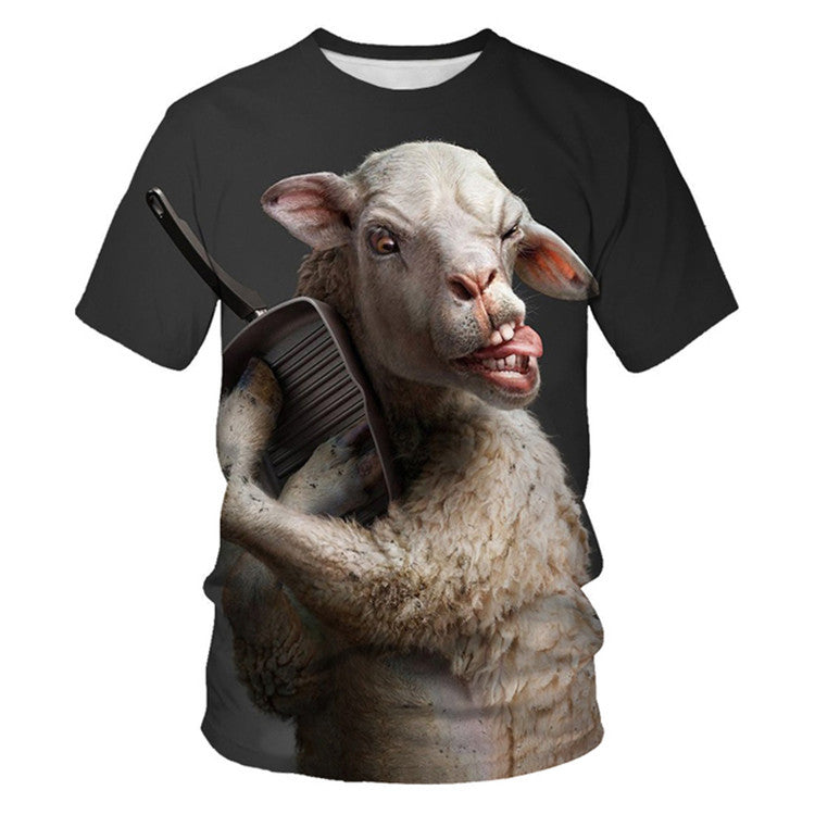 3D Digital Printing Mens Fashion Short Sleeved T Shirt
