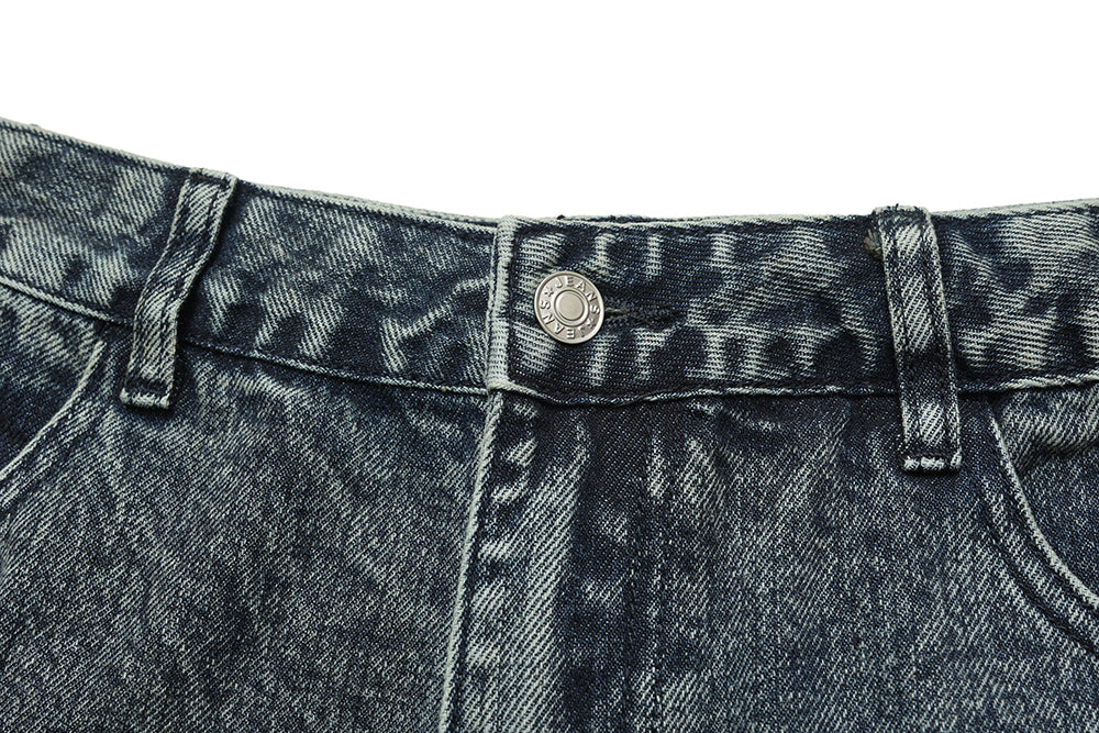 Three Bars Workwear Denim Trousers For Men