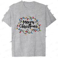 Men T-Shirt Christmas Lights Graphic Party T