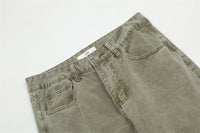 Washed Dyed Denim Trousers For Men