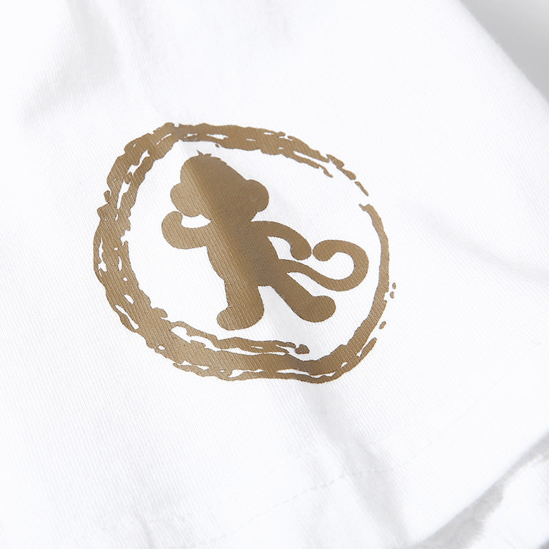 Printed personality couple T-shirt men