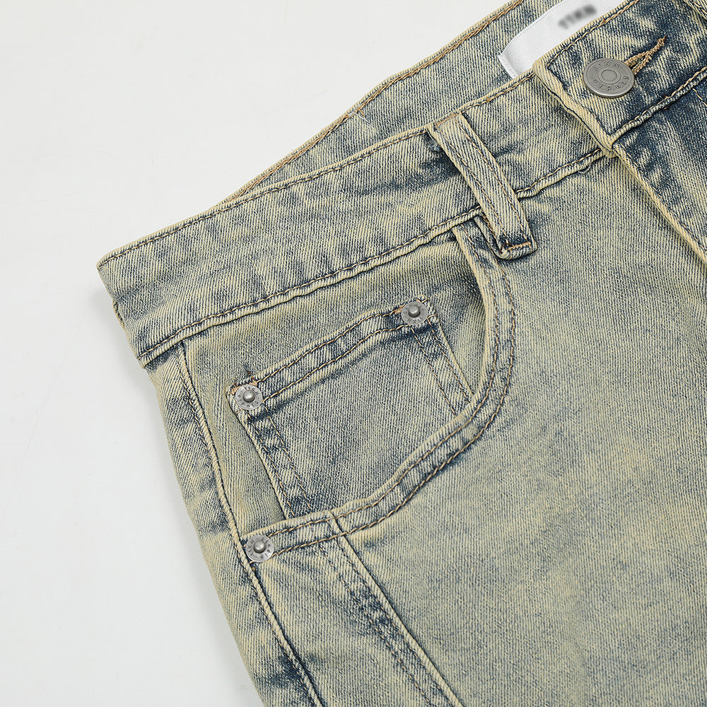 Retro Straight Wide Trousers For Men