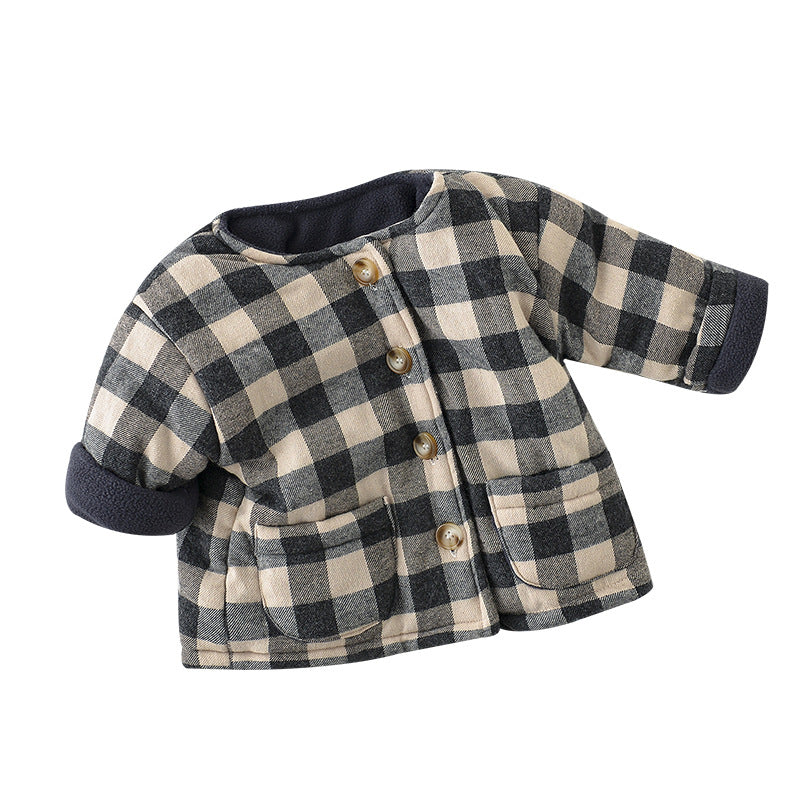 Baby plaid cotton clothes for men and women