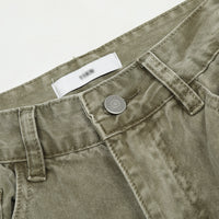 Washed Dyed Denim Trousers For Men