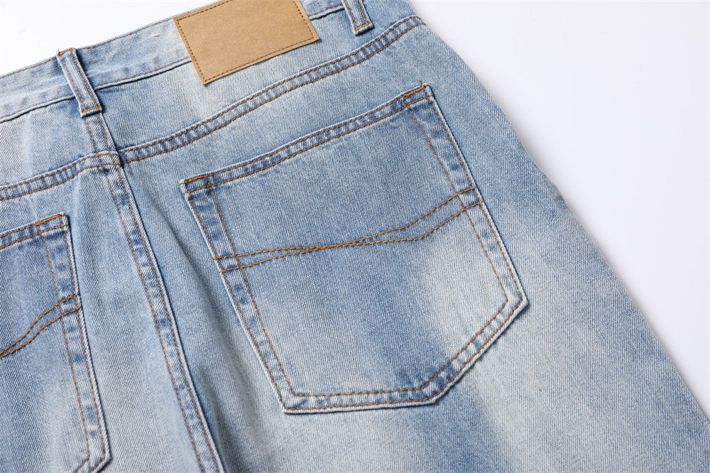 Vintage Fashion Denim Trousers For Men