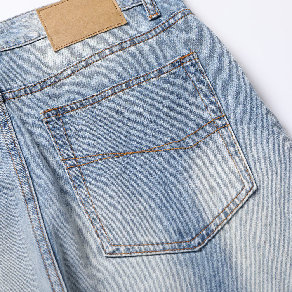 Vintage Fashion Denim Trousers For Men