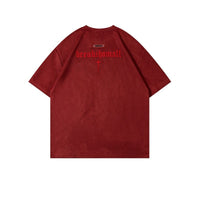 Retro Alphabet Embroidered T-shirt Men