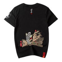 Printed personality couple T-shirt men