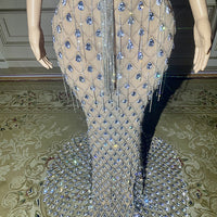 No Back Traceless Sexy Elegant Fishtail Gown