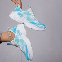 Casual Flower Sneakers Flat Large Size Upturned Lace-up