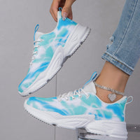 Casual Flower Sneakers Flat Large Size Upturned Lace-up