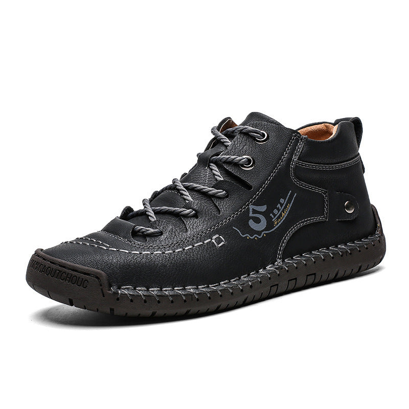 Mens Outdoor Casual Hundred Hand Stitched Low Top Martin Boots