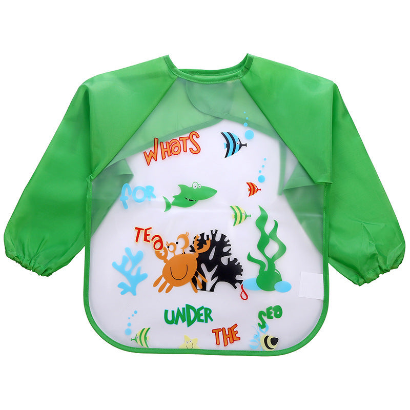 Children's Gown Long Sleeve Kids Waterproof Meal Baby Apron Painting Clothes Bib Protective Clothing JOVARK