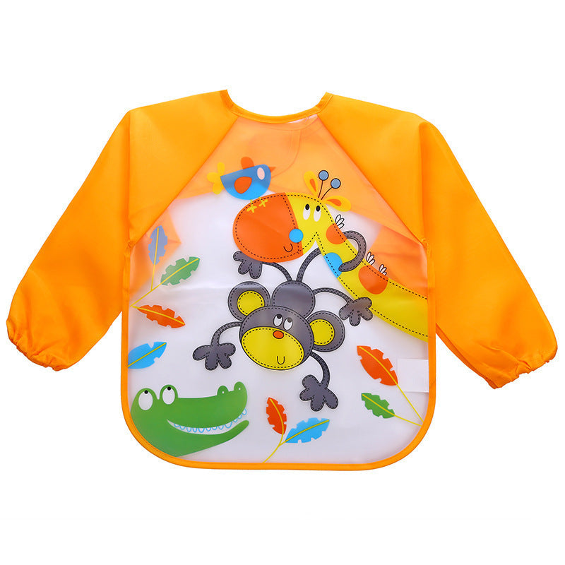Children's Gown Long Sleeve Kids Waterproof Meal Baby Apron Painting Clothes Bib Protective Clothing JOVARK