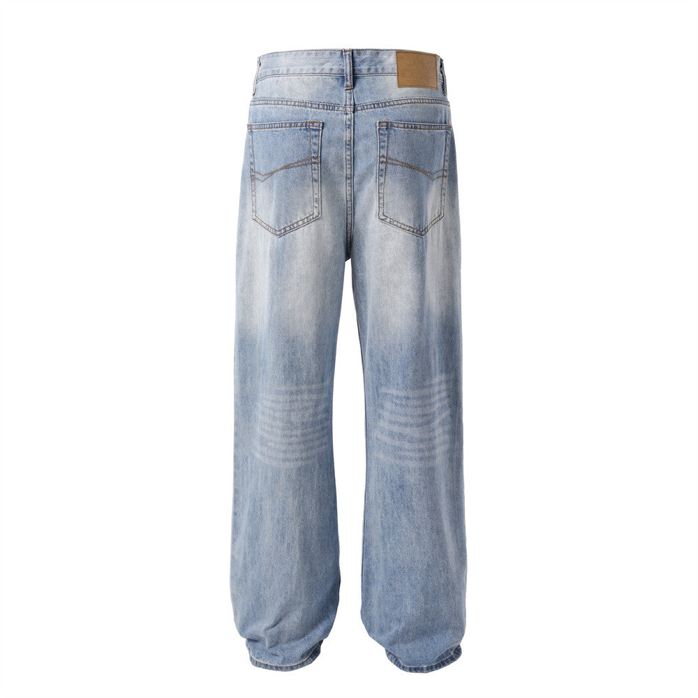 Vintage Fashion Denim Trousers For Men