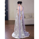 Purple Tube Top Morning Gowns Ethereal Design Wedding Dress Bride