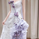 Purple Tube Top Morning Gowns Ethereal Design Wedding Dress Bride