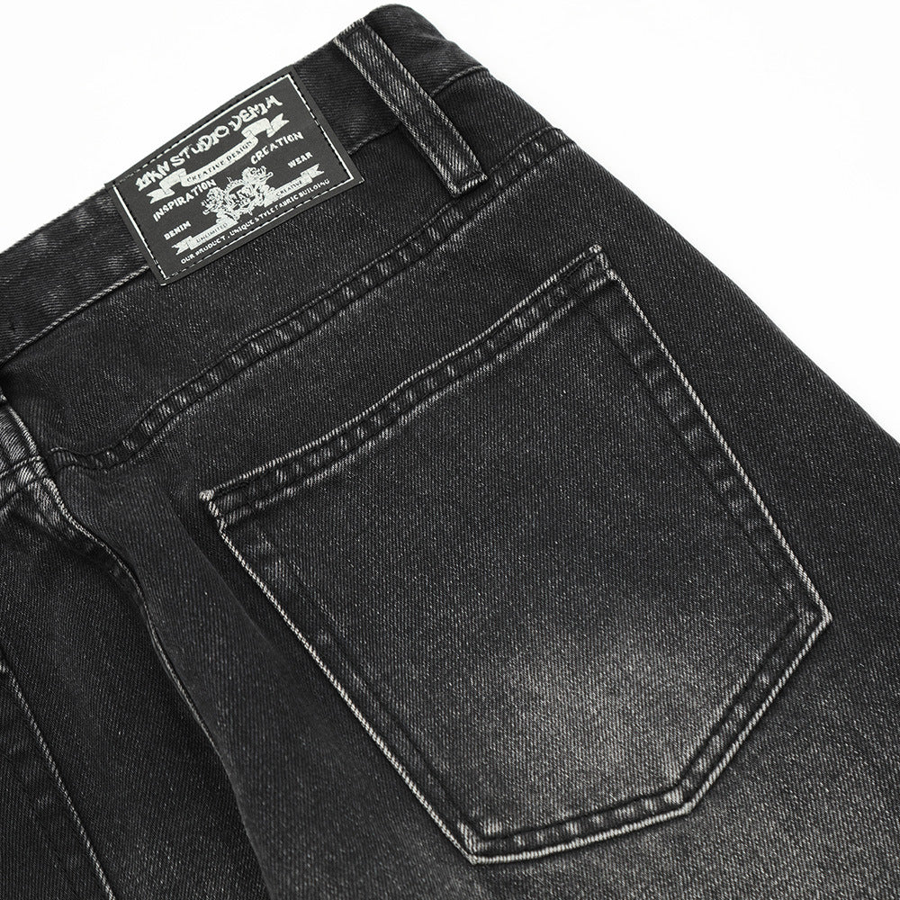 Vintage Fashion Denim Trousers For Men